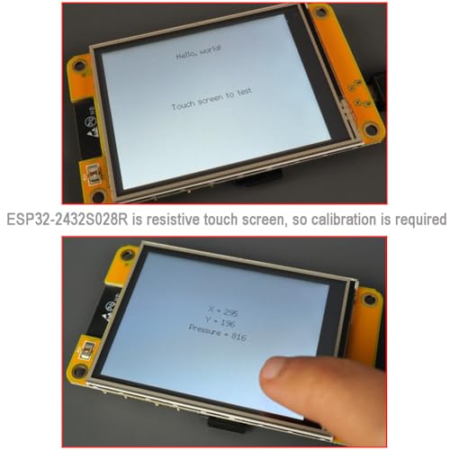 DIYmalls 2.8 Inch ESP32-2432S028R ESP32 Display Resistive Touchscreen 240x320 TFT LCD Module ESP 32 Development Board + Acrylic Housing for Arduino IDE