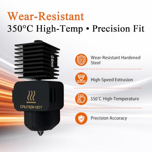HzdaDeve 2-Pack A1 Mini/A1 Hotend Print Head Hot End Kit Extruder Upgrade High Temperature 0.4 mm Hardened Steel Nozzle Replacement with 4 Pieces Silicone Cover Sock for Bambu Laboratory 3D Printer 2 Pack A1/A1 Mini Hotend