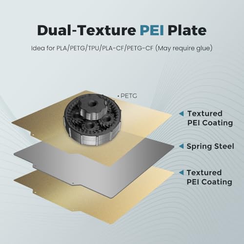 FLASHFORGE AD5M (Pro)/ AD5X 3D Printer PEI Painting Sheet, Original Magnetic Flexible Dual-Texture PEI Coating Plate for PLA/PETG/TPU/PLA-CF/PETG-CF Printing Dual-Texture PEI Plate