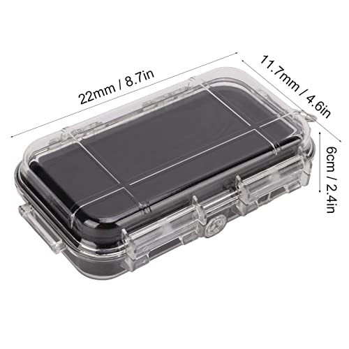 Alomejor compact EDC storage box with anti-skid rubber pad, impact-resistant ABS plastic case for camping and hiking