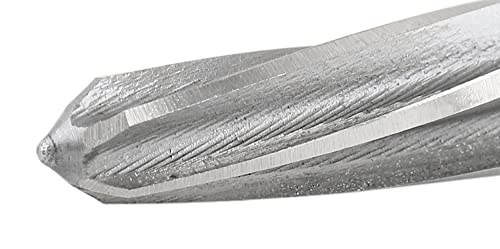 Accusize 1/2-inch HSS aligning reamer with 3-flat shank and 5-flute design, model 0522-0012
