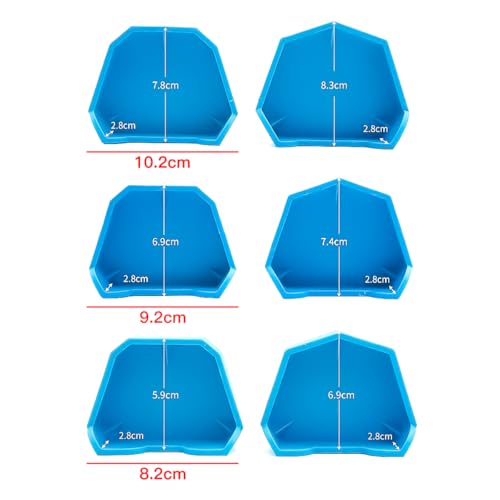 Dental Plaster Model Base, 6 Pieces Dental Impression Material Molding Tray, Silicone Lab Model Molding Tray for Dentist, Suitable for Various Trays