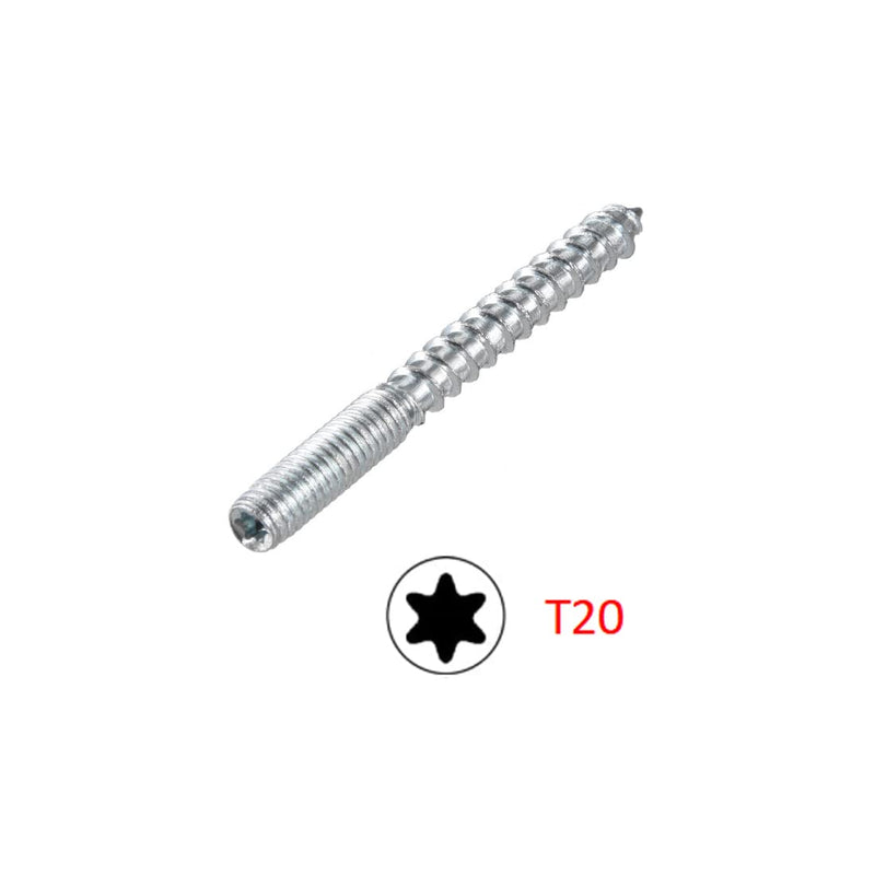 [Australia - AusPower] - uxcell M6 Hanger Bolts Length 2-3/8"(60mm) Double Headed Bolts Self-Tapping Screw 6mm Wood Joint Furniture Legs 12pcs 