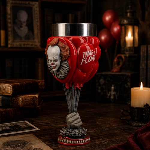 Nemesis Now IT Pennywise Clown Goblet, Officially Licensed Horror Movie Merchandise Chalice Collectible, Red Balloons Design, 19.5cm