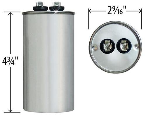 [Australia - AusPower] - 70 uf MFD 370 VAC Replacement Round Run Capacitor # C370R 97F9012 