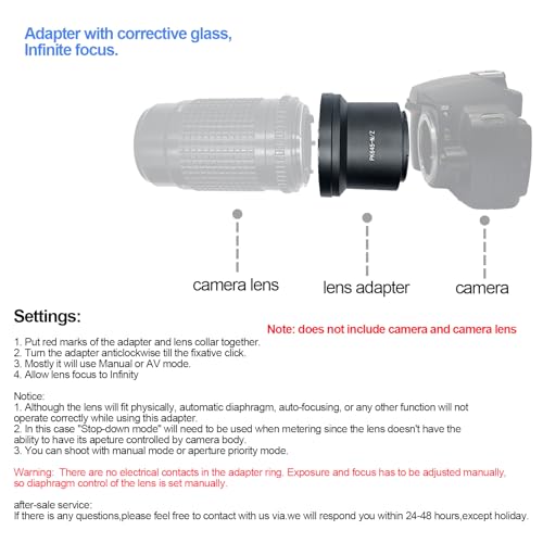 Compatible with for PK645 PK645 Lens to for Nik/Z Mount Z6 Z7 Z50 Full Frame Camera .PK645 to Nik/Z Lens Adapter Pentax 645 to Nikon Z adapter