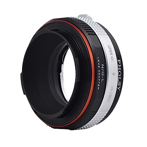 PHOLSY Lens Adapter Compatible with Nikon F (G-Type) Lens to Leica L Camera Nikon G / F to Leica L