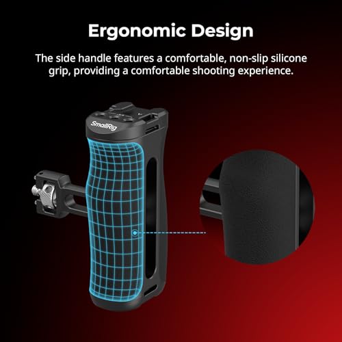 SmallRig Side Handle with 1/4"-20 Locating Screw, Camera Cage Handle for Left or Right Hand, Up and Down Adjustable, Max. 10kg Payload