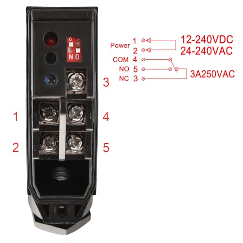 Heschen Photoelectric Switch E3JM-R4M4 DC12-240V 3A 250VAC 30VDC 24-240VAC Diffuser Type Detection Distance 4 m