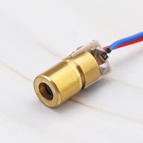 OTOTEC 20 Pieces Red Laser Diode 5V 650nm Less than 5mW Red Dot Laser Head Diode for Level Gauge Soil Instrument 75mm Long
