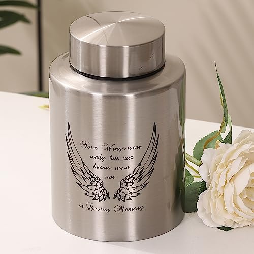 Angel Wings Medium Keepsake Urns for Human Ashes (Silver Wings) Silver Wings