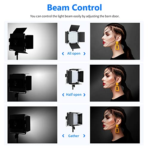 Neewer Professional LED Video Light Barn Door for Neewer 480 LED Light Panel 4.5x6.9 Inches/11.5x17.5 cm, Solid Metal Construction (Only Barndoor Included)