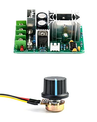 QWORK PWM DC Motor Speed Controller 12V 24V 36V 48V 20A High Performance Drive Module Adjustable Speed PWM Electronic Regulator