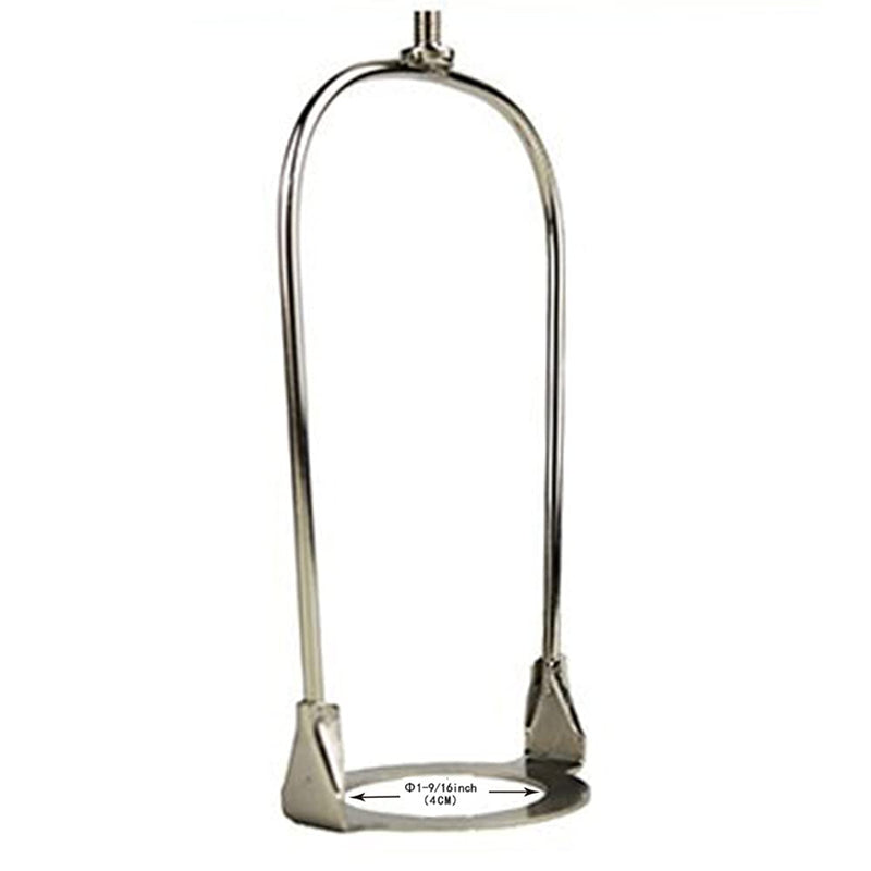 [Australia - AusPower] - 6 Inch Brass Lamp Harp Holder, Fits E26/E27 Light Base, Includes UNO Fitter Adapter, Detachable, Gold 1 