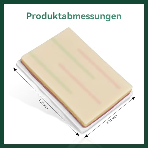 Venipuncture IV Injection Training Pad Model with 4 Embedded Veins and 3 Layers of Skin for Medical Students, Doctors, Nurses, Practice Doctors