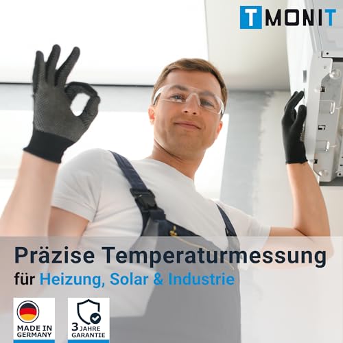 Pack of 2 PT1000 Temperature Sensors, 2 Metres Silicone Cable, up to +200 °C, Made in Germany, Temperature Sensor, Cable Sensor, Solar Sensor Packung mit 2 Stück 1