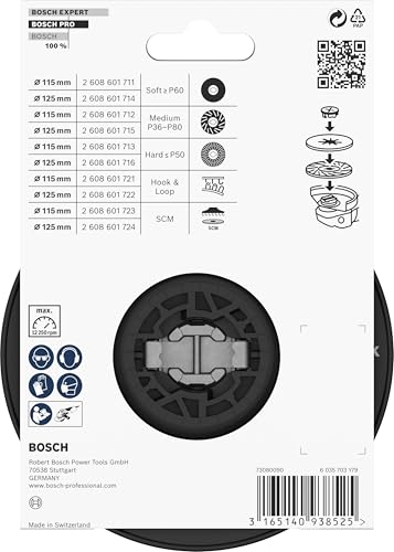Bosch 1x PRO Backing Pad Hard, X-Lock Ø 125 mm