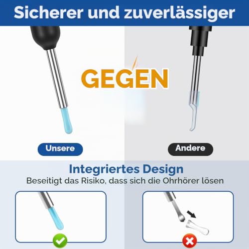 Ear Wax Remover Otoscope, 1920P HD WiFi Ear Cleaner (Black) Black