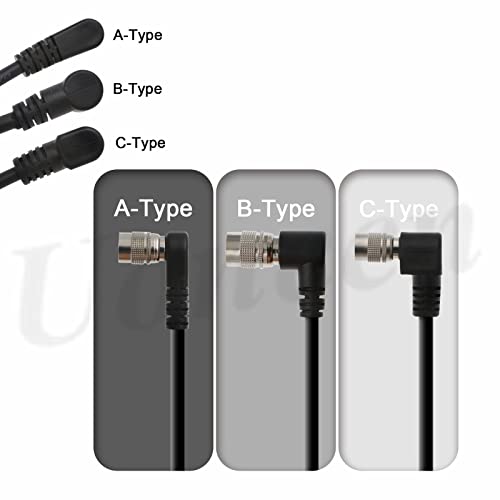 Uonecn HR10A-7P-6S Hirose 6 Pin Female to Open End Cable, Industrial Machine Vision Power I/O Trigger Cable, High Flex Shielded for Basler, Keyence, Cognex, Sony CCD, Hikvision, C-Type 9.8FT/3M Right angle 6 Pin C-Type