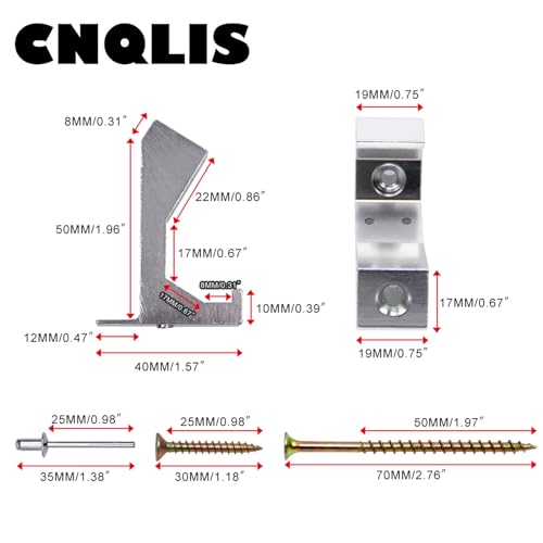 CNQLIS white squeaky floor repair kit with braces and joist hangers, 12 pieces for 5/8-inch subfloors