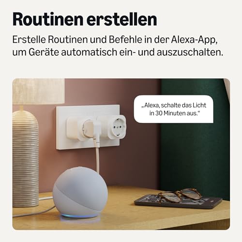 Amazon Basics Smart Wi-Fi Socket for EU Socket, Indoor Use, Only Compatible with Alexa, White, Pack of 1 Alexa Only 1er-Pack