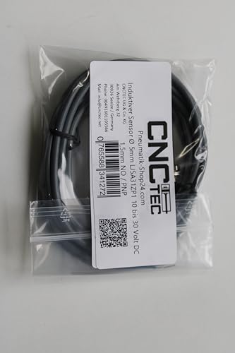 Inductive Sensor M5 Nickel-Plated Brass, PNP N0, Compact Design Diameter 5 mm, IP65, Inductive Proximity Switch Inductive sensor M5 - nickel-plated - 1.5 mm PNP NO