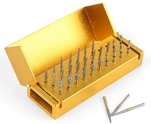 [Australia - AusPower] - High Speed Diamond Bur Set with Aluminium Alloy Shelf 