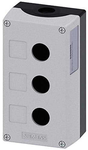 Siemens 3SU1803-0AA00-0AB1 Devices, 22MM, Round, Material, Enclosure TOP Part Gray, 3 Command Points Plastic, Recess for Labels, UNEQUIPPED, White
