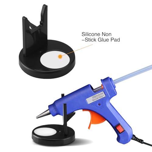 HiempTru 4-pack hot melt glue gun stands with non-stick pads for adhesive dispenser accessories