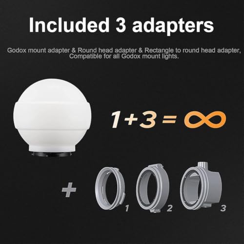Godox ML-CD15 Diffusion Dome Camera Flash Diffuser Kit with 3 Adapters Godox ML-CD15