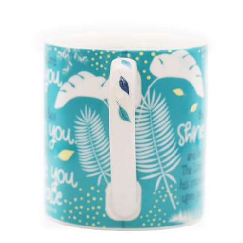 Christian Mug with Gift Box, Bless You (Teal), Bible Verse Numbers 6:24-26