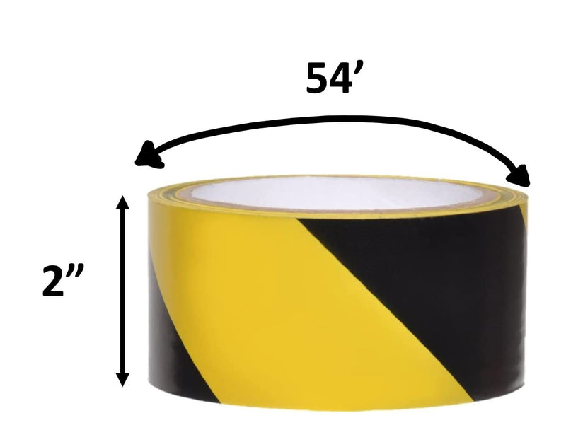 Swanson AMT18Y 2-Inch by 54-Feet Stripe Adhesive Safety Floor Tape, Yellow/Black 2 inches x 54 feet x 6 mils