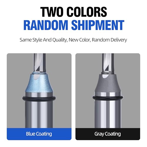 HUHAO TCT straight router bit with 1/2-inch shank, 3 flutes, and 38mm cutting depth for wood CNC trimming
