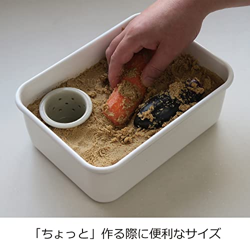 Fuji Hollow NK-201 Enameled Pickles Container, Little Bran Pickled Container, 0.9 gal (2.8 L) Pickled Brunka-pickled Container, 0.7 gal (2.8