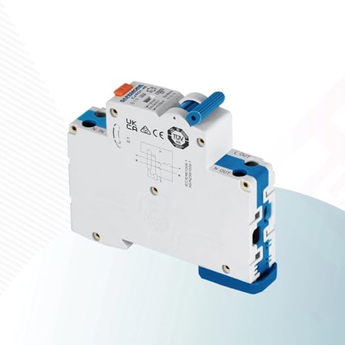 FI/LS Switch B16 Type A 30mA 1P+N 6kA 1TE TÜV-Approved Blue | 2-in-1: FI and line protection in one device. Space-saving 1TE construction. Can be fed on both sides B-16A