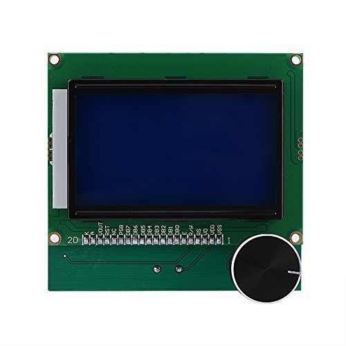 Replacement 3D Printer Screen, LCD Display Screen With 2 Cables For CR-10S 3D Printer, 9.2x8.5CM Display Mainboard With White Characters / Blue Backlit (Green)