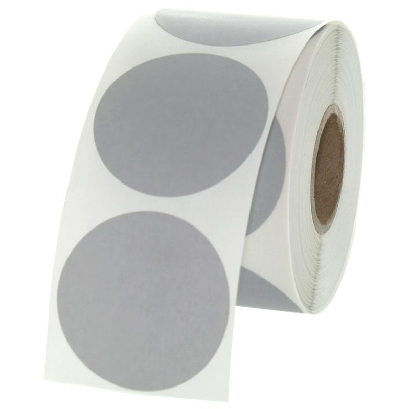 LabelValue.com | Gray Round Color Coding Inventory Labeling Dot Labels 1.5 Inch 500 Labels Per Roll