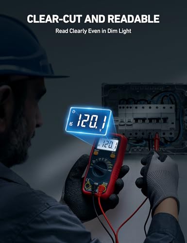 AstroAI DM130B Multimeter, 4000 Counts, Auto-Ranging, Capacitance Testing (Pack of 2)