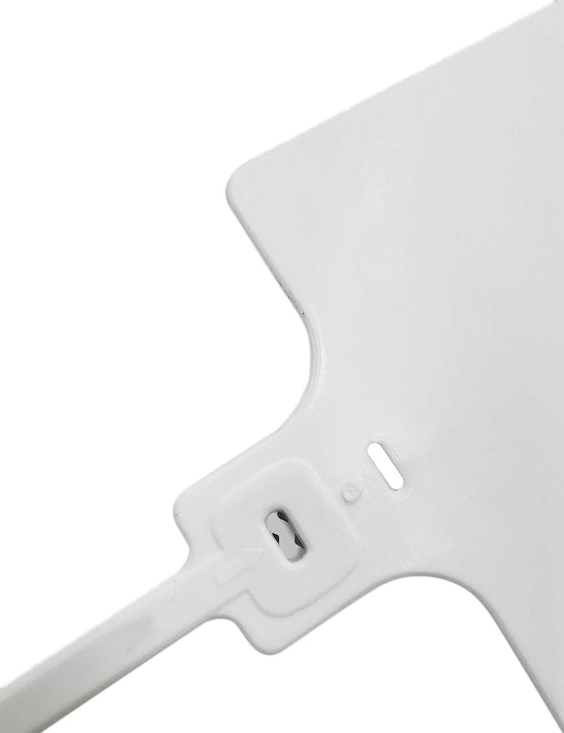 Plastic Seals Shipping Tags Logistics Use Big Sign Tie Large Label Tie, 255 mm Total Length, Package of 100 pcs (White) White