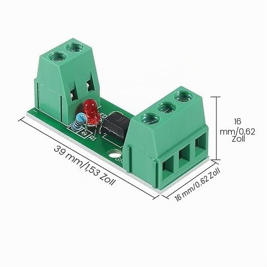 PC817 1 Channel Optocoupler 12V Optical Isolator Module Input 3-5V 1CH Insulated Current Transformer Board Pack of 2