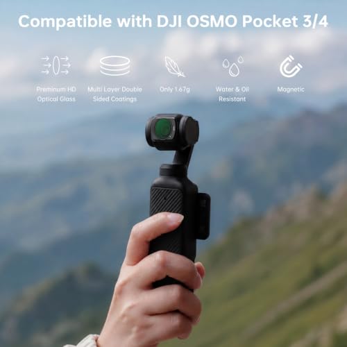 Clolasa HD CPL ND16 ND64 ND256 Filter Kit Compatible with DJI Pocket 4/3