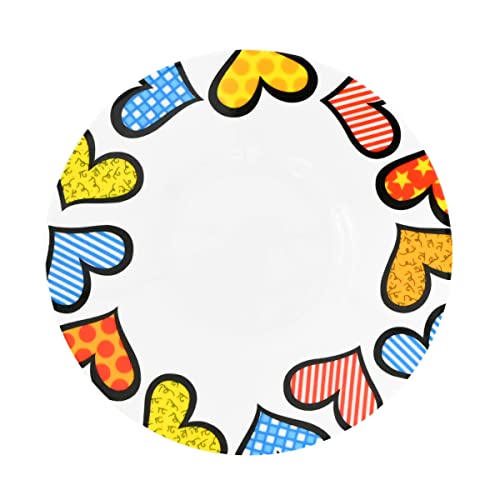 Britto Romero Bone China Espresso Cup & Saucer, 3.3 oz, Hearts, Artwork Design
