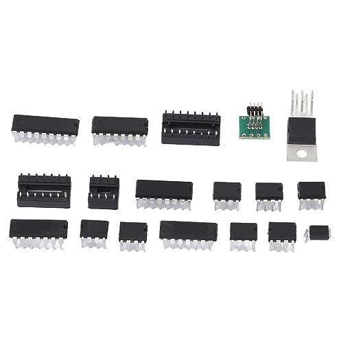XL IC Chip Assortment Kit 150pcs Optocoupler Timer Oscillator Dual Opamp Quad Opamp with Plastic Storage Box Suitable for PC817 ICL7660S NE555 LM358