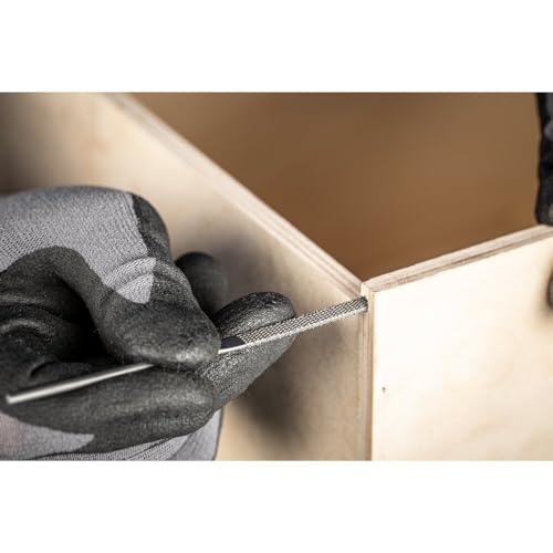 PFERD 6-piece needle rasp file set, 5-1/4-inch second cut, no handles for precision work in tight areas