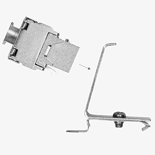kwmobile Keystone Module and DIN Rail Adapter Set - Fits Standard DIN Rail - 4 x CAT 6A Modules 2 x Holders - RJ45 Socket Shielded - Tool-Free