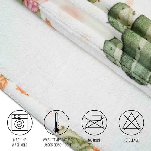 Huglanket Cactus Gifts for Cactus Lovers, Wearable Flannel Cactu Blanket Hoodie with Two Large Pocket