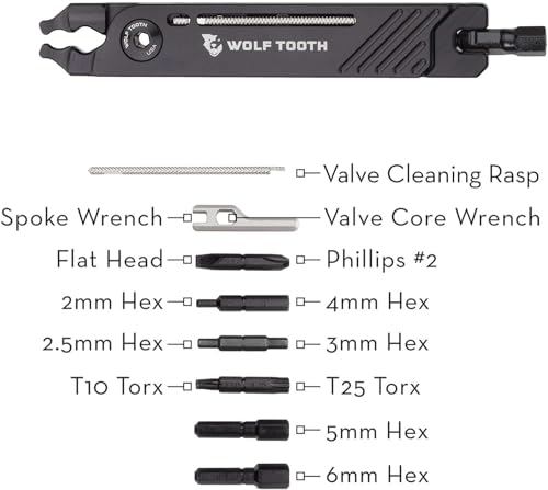 Wolf Tooth 8-Bit Pack Pliers black bolt shop tool in compact multi-tool design