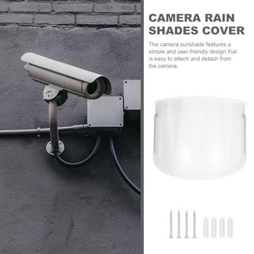 HOMSFOU Outdoor Camera Cover Security Camera Sun Rain Cover Shield Weatherproof Roof Protector for Outdoor Security Cameras Easy Install Accessories 11.41 X 8.07 X 6.18 in White