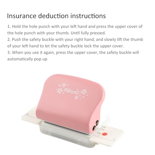 Vvikizy 26-hole pink looseleaf hole puncher for A4, B5 and A5 paper