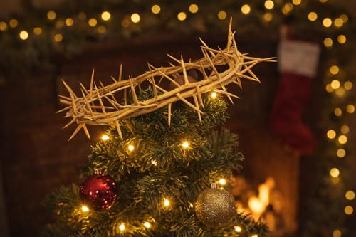ZULUF 7.5" Crown of Thorns from Bethlehem Jerusalem – Authentic Holy Land Passion of Christ Gift Boxed Ornament HLG027